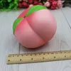 Pembe Şeftali Squishy Koku Jumbo Kawaii Kokulu Squishes Yavaş Yükselen Oyuncaklar Anti Stres Kawaii Dekorasyon Squishy Telefon Kayışı