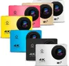 4K الرياضة كاميرا HD العمل 2 "WIFI الغوص 30 متر كاميرات مضادة للماء 1080P كامل HD 140 درجة كاميرا كاميرات الرياضة DV سيارة الألوان 2018