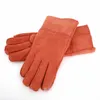 Спорт на открытом воздухе высококачественные женщины модные красивые кожаные перчатки шерстяные перчатки 100% чистые шерстяные меховые перчатки260R