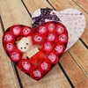 New Heart-Shaped Box День подарков Творческое мыло цветок бесплатная доставка цветок розы Мыло цветка Детеныши Валентина