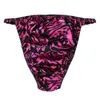 Yyzyif Sexy Męskie Bielizna Majtki Sissy Bielizna Gay Mężczyźni Bielizna Floral Print Koronki Niski wzrost Wysoki Cut Bikini Krótki majtki