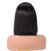 13x4 Transparent Lace Front Wigs Peruvian Human Hair Straight Bob Wig Bleached Knots for Women