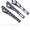 3 unids / lote nuevo para hombre mezclado acero inoxidable de acero inoxidable lujo clásico exquisito corbata corbata corbata clips de barras con vínculos regulares,