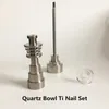 유니버설 티타늄 네일 6 in 1 Heater 플랫 코일 10mm Domeless Titanium Nails 10 / 14 / 18mm 암컷 및 남성 티타늄 카파 캡 New Set Stock