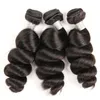 3 stycken Raka buntar Deep Wave Kinky Lockigt Lös Djupa Tre buntar Double Wefts Malaysian 100% Human Virgin Hair Grossist Yirubeauty