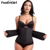 Feelirl High Compression Rits Latex Taille Trainer Riem Plus Size Afslanken Taille Cincher Gordel Firm Control Bosy Shaper-F1