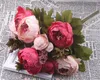 18-färg Europeisk stil Artificiell Peony Flower Decoration Party Flower Family Hotel Wedding Office Garden Decoration To607