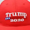 Trump 2020 Kapelusze Make America Świetnie Zwykłą Donald Ball Caps Haft US Republikański Czapki Baseballowe Solid Casual Cap Regulowany Kapelusz YFA407