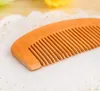 200PCs Billiga Comb Natural Peach Wooden Comb Beard Comb Pocket Hair Brush kan skriva ut