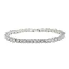 Fashioh Hip Hop 5 mm CZ Bracelet Bracelet Zircon Perles Men Bangle Chaînes Bracelets pour femmes Bracelets en cristal en argent Pulseiras Bijoux