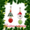 Noel Baba Noel ağacı sarkıtmak küpe kristal elmas avize küpe Yaratıcı asimetri Noel takı aksesuarları