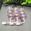 Wholesale glass hookah accessories bong accessories transparent spiral pot, color random delivery, free shipping, large better