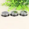 Pots en plastique de 3 grammes Pot de 3 ML Récipients cosmétiques Échantillon de récipient vide Récipients rechargeables en plastique transparent Couvercle transparent Base noire