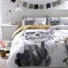Tampa de edredão de crânio em flores em 3D com travesseiros de cama de pilhas de açúcar conjunto