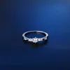 절묘한 작은 신선한 스타일의 여성의 7 개 작은 다이아몬드 조각 링 보석 (218)를 약혼