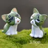 9PCSSet Miniature Fairy Figurines Cute Mini Cat Garden Decor Artificial Micro Landscape Resin Animal Zakka Gifts3112159