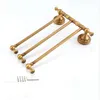 Toalhas 3-4 Tiers Barras Antique Brass Towel Toalheiro Rack de Banho Trilhos Activos Calças de Cabana Acessórios para Banheiro Prateleira F91373