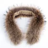 New Arrvial Inverno Quente Moda Real Fur Collar Cachecóis 100% Genuína Pele De Guaxinim Cachecol Guarnição de Baixo Casaco Tira / Com Capuz