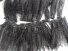 Brasiliansk mänsklig jungfru remy clip ins hårförlängningar naturligt svart hår weft mänskligt afro curl hårförlängningar dubbeldragna1830655
