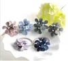 1PC Girls Three Floral Scrunchy Elastic Hair Bands Flower Rubber Bands Hårringar Rings Ornament Tillbehör för kvinnor3656721