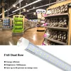 high quality double rows LED tube light FA8 R17D fluorescent lamp T8 tubes AC85-277V 8ft 72W 336PCS led bulb light high lumens for shop garage lighting