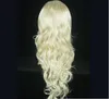Livraison gratuite +++ perruque synthétique longue bouclée blonde pâle cheveux sexy Sathura perruque de mode pour femmes