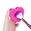 Heart Shaped Silicone Brush Cleaner Glove Scrubber Board Hollow Out Makeup Brush Holder Cosmetics Wash Cleaning Tools8679036
