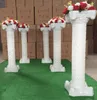 Pilar oco projeto da flor colunas romanas cor branca pilares de plástico estrada citada adereços de casamento decoração do evento suprimentos WT075