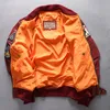 Avirex flight jacket men plant tranned goatskin badge pilot leather bomber jacket red genuine leather coat men XXXL