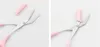 Tijeras recortadoras de cejas rosadas con peine para mujer y hombre, depilación, cuidado, afeitadora, recortadora de cejas, pinzas para el cabello de pestañas 8806143