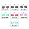 Polarized Round Clip On Sunglasses Unisex Pink Coating Mirror Sun Glasses Driving Metal Oval Shade Clip On Glasses uv400315Y