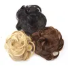 Sentetik Saç Chignon Donut Siyah Kahverengi 45 Renkler 30g Bun Pad Chignon Elastik Saç Halat Lastik Bant Saç Uzantıları