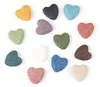 10 Cores 20mm Coração Amor 8mm Preto Pedra De Lava Pulseira DIY Difusor de Óleo Essencial Pulseira para as mulheres homens