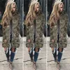 Giacche da donna 2022 Inverno Donna Kimono Bomber Giacca a vento Lunga oversize Army Camouflage Donna e cappotti Felpe con cappuccio