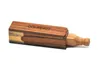 Novo tubo de madeira artesanal retrátil de furo único porta-cigarro de madeira pura