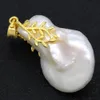 Sötvattensformad pärlhalsband hängande kopparhängare för din egen överraskningsgåva (utan pärlor, pärlor behövs separat)