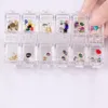 12 Grids Lege Opbergdoos Strass Acryl Kristal Kralen Sieraden Decoratie Nail Art Accessoires Pillen Container Case F2517