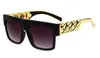 Kim Kardashian Beyonce Beroemdheden Stijl metal Gold Chain Oversized Sunglasses Men Women 260J