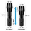 Zoom Mini T6 LED Tactical Flashlight Torch 3000 Lumens Waterproof 5 Modes Bike Cycling Light Rechargeable 18650 Charger Bike Lamp Clip