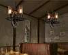 H￤ngslampor j￤rnloft stil vattenr￶r personlighet industriell dubbelhuvud v￤xt vintage ljus restaurang bar inomhus deco lampor
