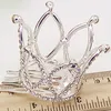 Nieuwe hete Mini Meisjes Rhinestone Crown Bridal Tiara Haar Kam Pin voor Bruiloft Gratis verzending