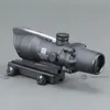 USA Stock Trijicon Polowanie Riflescope ACOG 4x32 Real Fiber Optyka Czerwony Zielony Podświetlany Chevron Glass Etched Sertical Tactical Widok optyczny