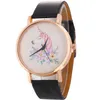 Par Pu Leather Cartoon Jewelry Flower Horse Watch Fashion Women Quartz Party Wrist Watches Big Children 12 Färger C36541126408