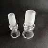 Ciotola di vetro rotonda spessa Bruciatori di olio secco per erbe con manico 3 tipi 14mm 18mm maschio femmina per strumenti per fumatori Accessori Bong in vetro Bolla