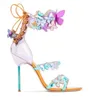 2018 Tryck Patent Läder Kvinnor Pumpar Ankelband Stiletto Heels Bridal Bröllopsskor Appliques High Heels Women Shoes