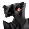 8 farben Keramik Blume Ohrring Mode Weibliche Strass Blumen Ball Studs Für Mädchen Mode Frauen Schmuck Großhandel