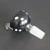 Diapositivas de bong de vidrio de 5 mm de espesor con mango tazón Macho Rosa Verde Negro Blanco 14 mm Accesorio para fumar Tubería de agua Bongs Tazones de 18 mm Diapositiva embriagadora