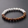 8mm Neue Natürliche Holz Perlen Armbänder Männer Schwarz Ethinc Meditation Weiß Armband Frauen Gebet Schmuck