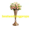 Dekoration Goldchorme Kandelaber, Kerzenhalter, Hochzeits-Mittelstück, Blumenschale Kerzenhalter Acryl best0205