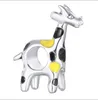 Pandora Sterling Gümüş Bilezik Zürafa Kelebek Kabak Arabası Boncuk Charms Avrupa Yılan Charm Zincir Moda DIY Takı XMA için